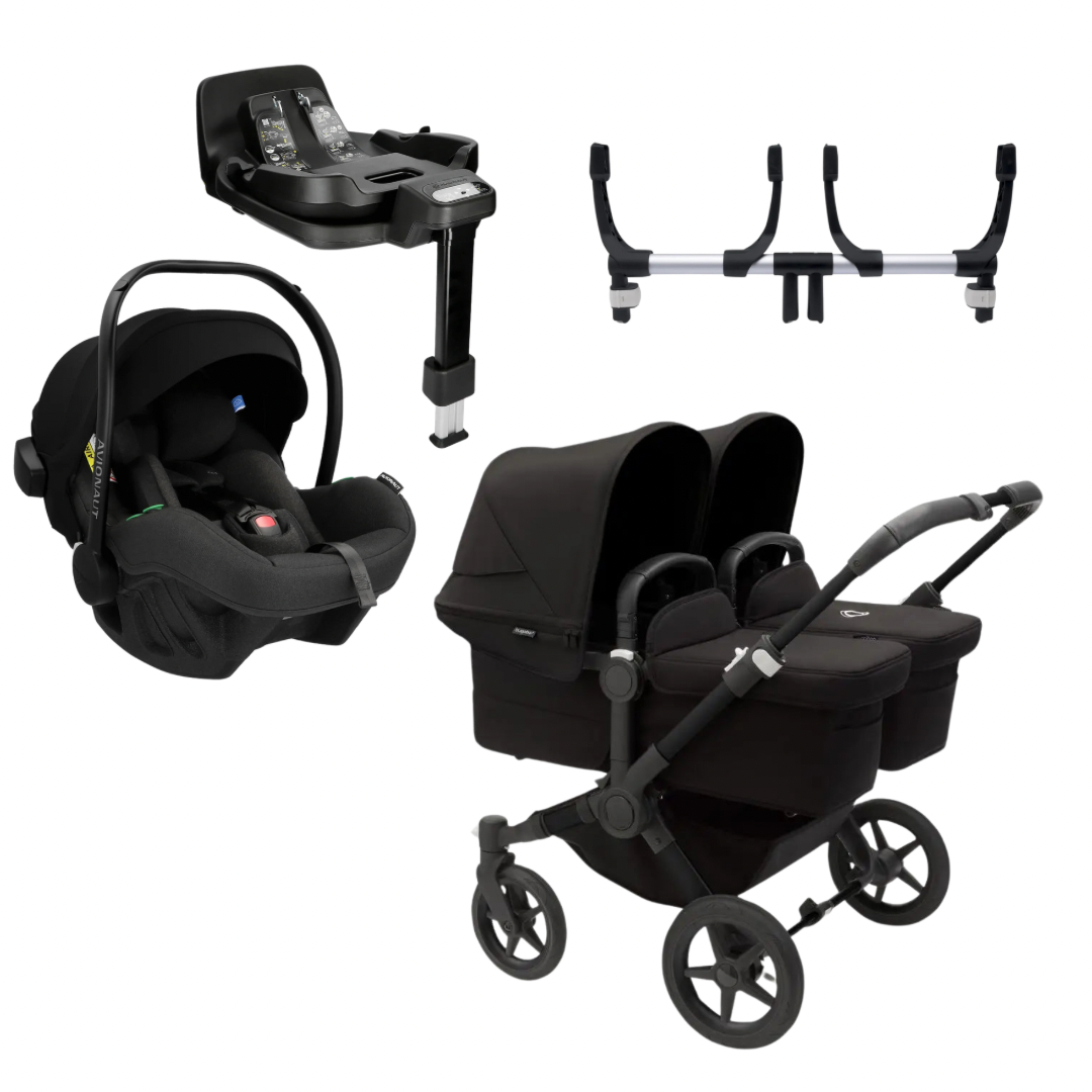 Bugaboo Donkey 5 Twin Pushchair with 2 Avionaut Pixel Pro 2.0C & 2 IQ Orbit Isofix Base