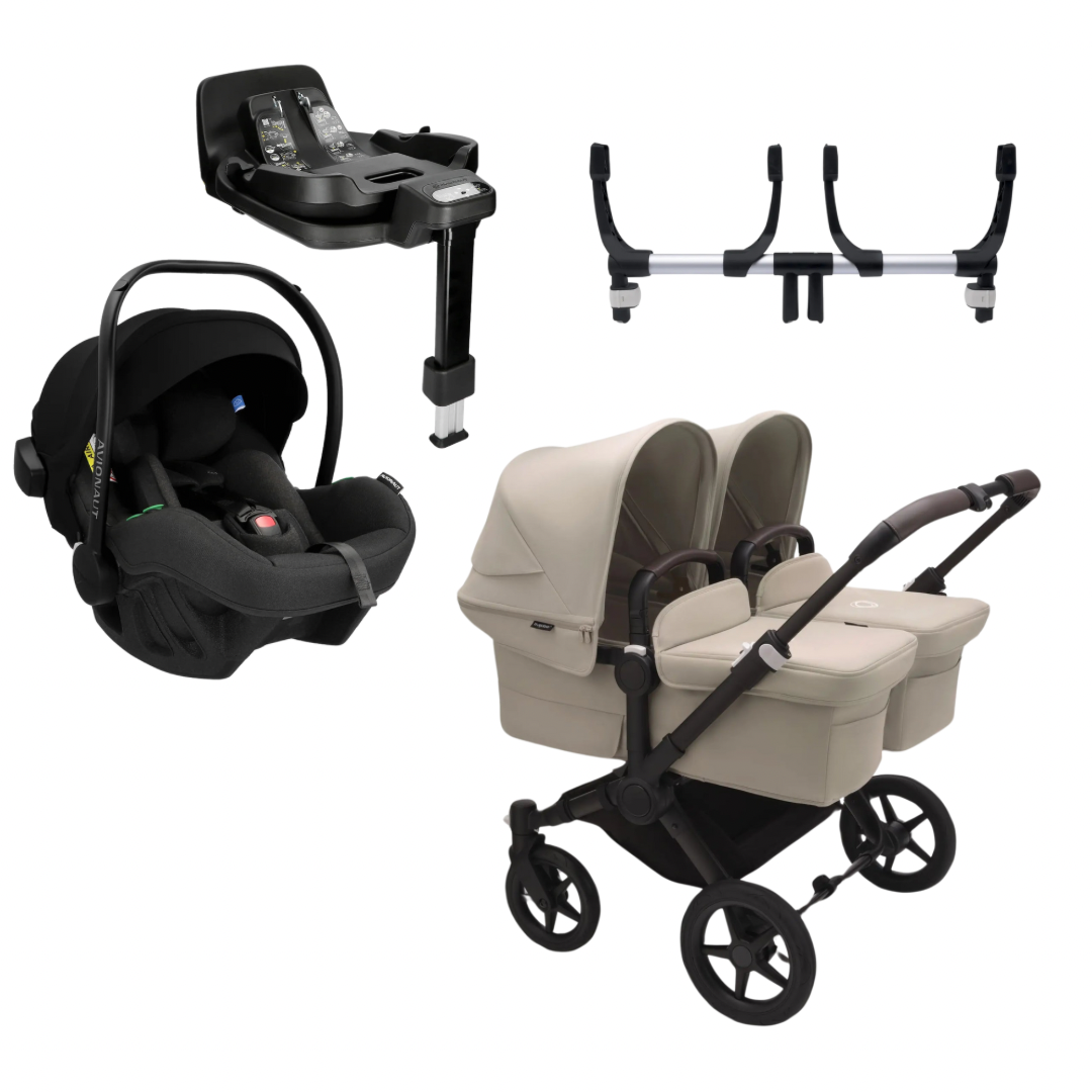 Bugaboo Donkey 5 Twin Pushchair with 2 Avionaut Pixel Pro 2.0C & 2 IQ Orbit Isofix Base