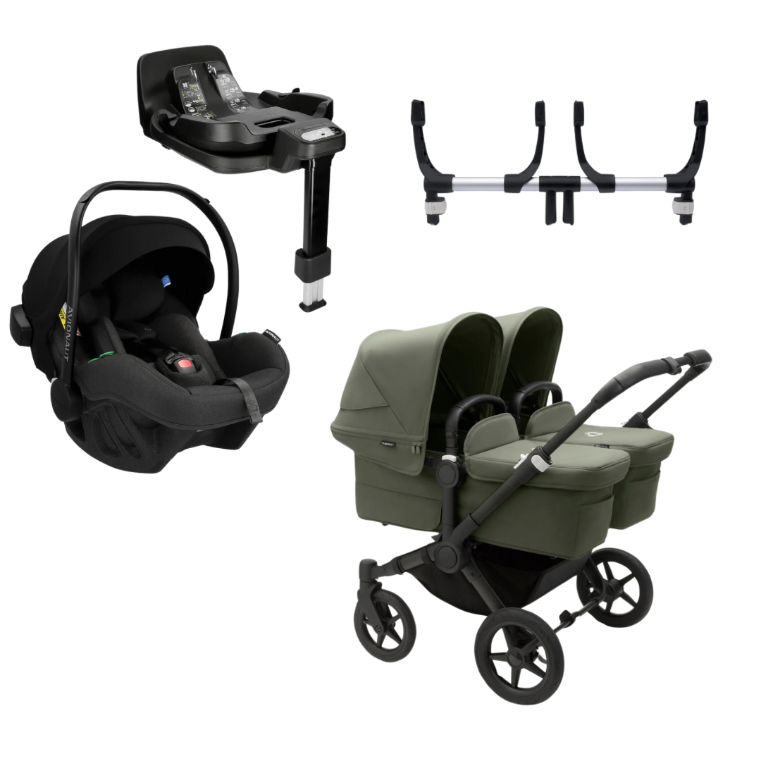 Bugaboo Donkey 5 Twin Pushchair with 2 Avionaut Pixel Pro 2.0C & 2 IQ Orbit Isofix Base