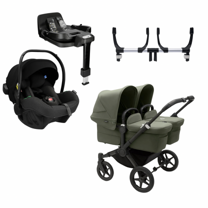 Bugaboo Donkey 5 Twin Pushchair with 2 Avionaut Pixel Pro 2.0C & 2 IQ Orbit Isofix Base