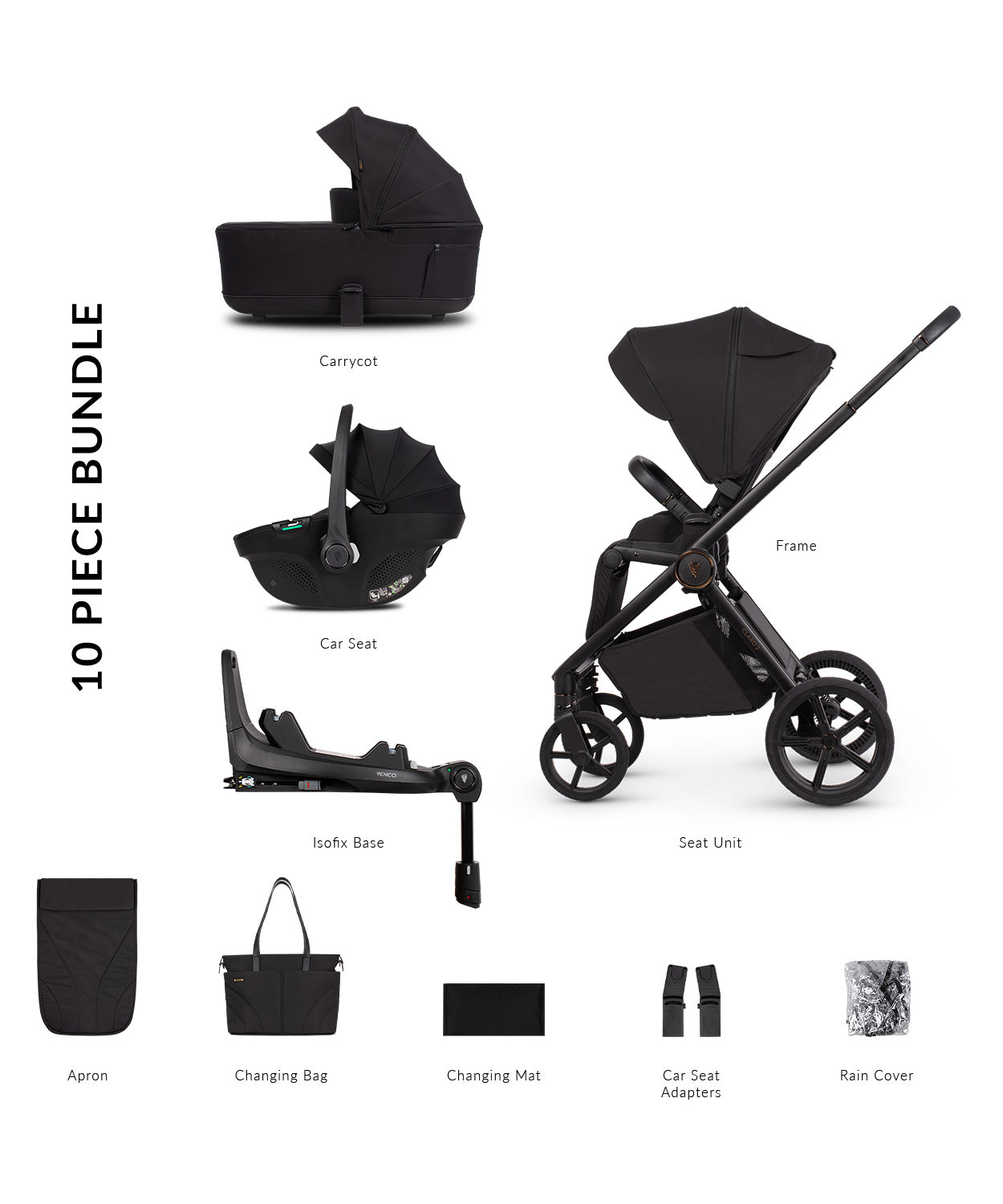 Venicci Claro 2 - Luxury Bundle (4 in 1) Travel System
