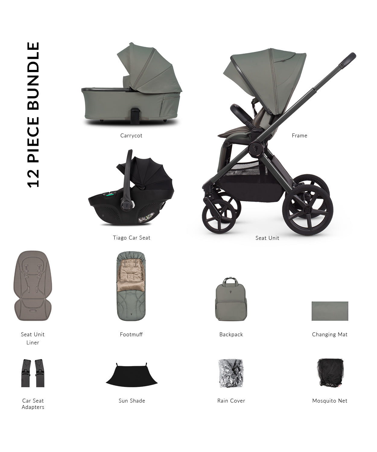 Venicci Upline 3 - Comfort Bundle (3 in 1) Travel System