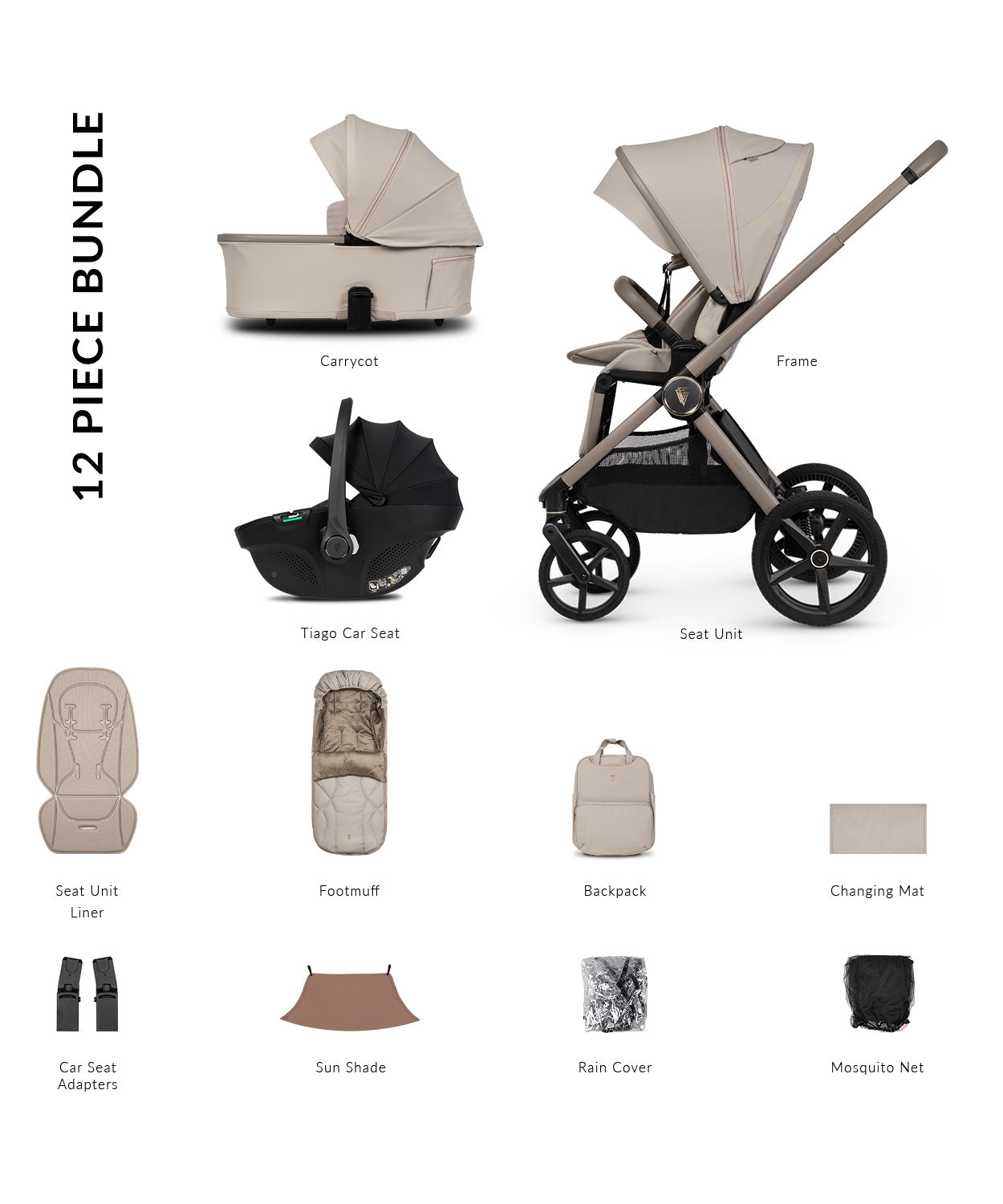 Venicci Upline 3 - Comfort Bundle (3 in 1) Travel System