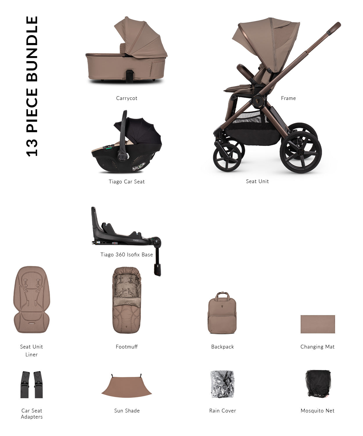 Venicci Upline 3 - Luxury Bundle (4 in 1) Travel System