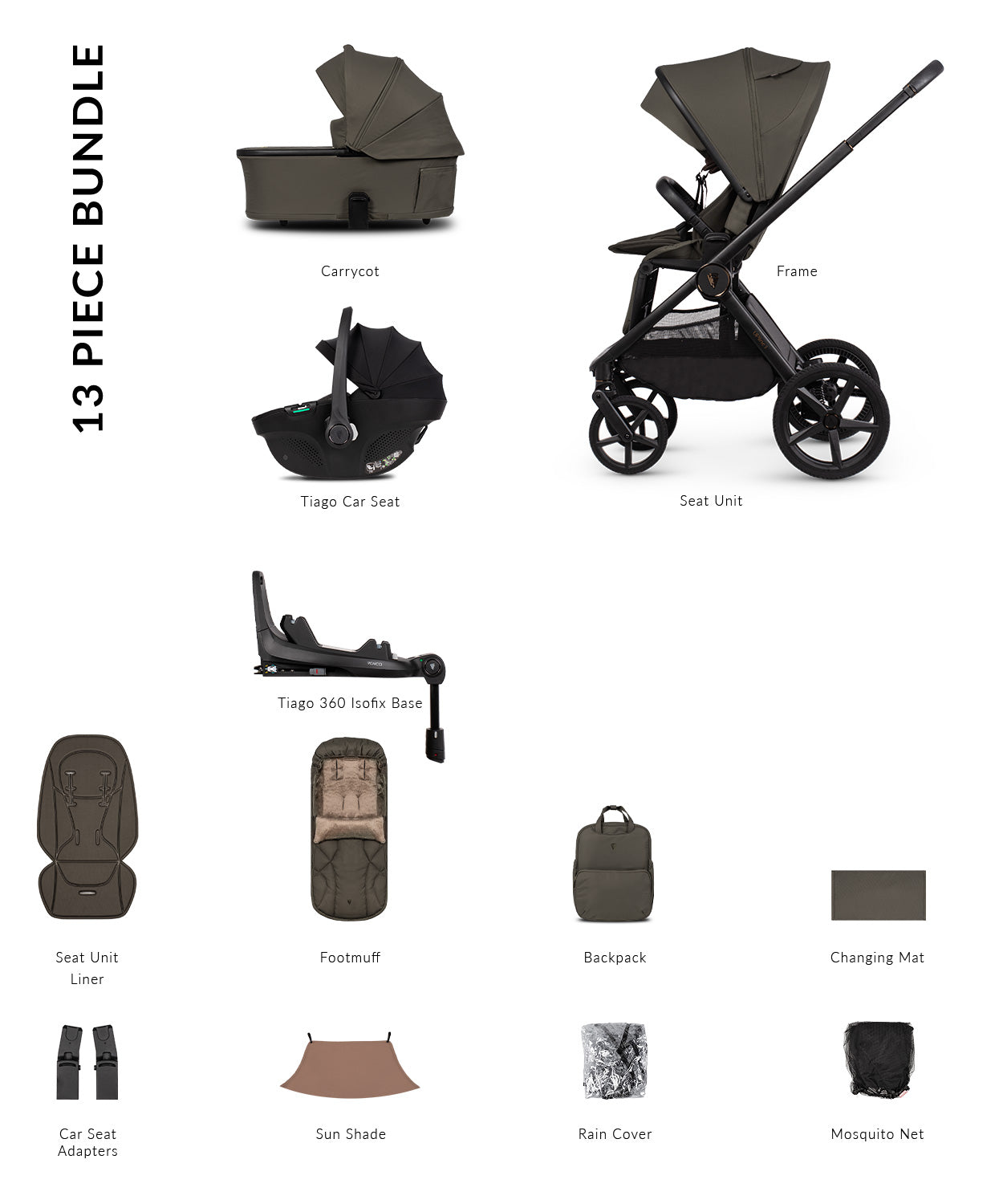 Venicci Upline 3 - Luxury Bundle (4 in 1) Travel System