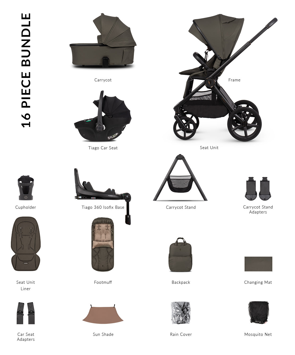 Venicci Upline 3 - Ultimate Bundle (4 in 1 Plus) Travel System