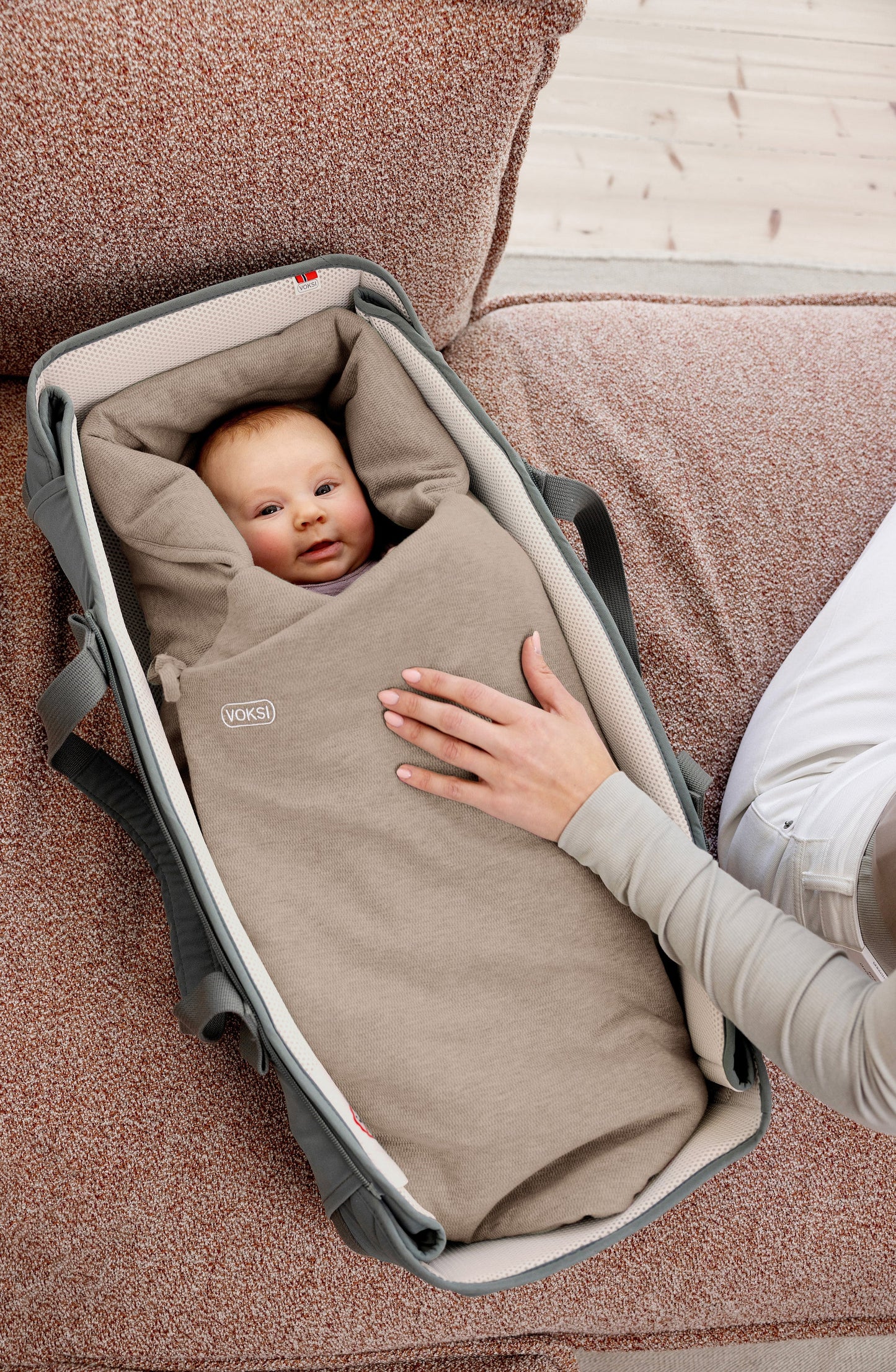 Voksi Wool Wrap Swaddle Bag - Walnut