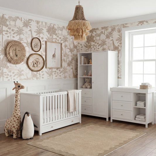 Bebe & Beyond Wanderer 3 Piece Nursery Furniture Set - White