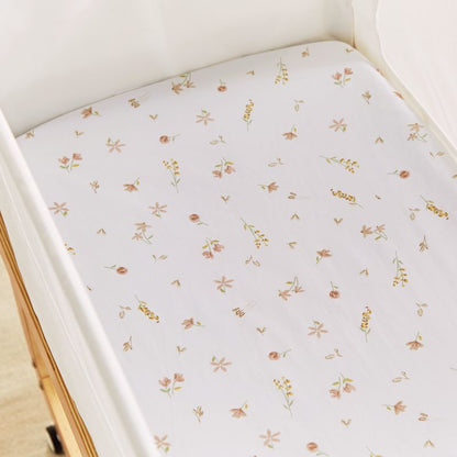 CuddleCo Universal Co-Sleeper Bedside Crib Sheets - Cashmere Meadow