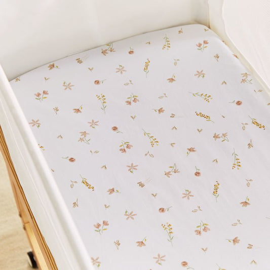 CuddleCo Universal Co-Sleeper Bedside Crib Sheets - Cashmere Meadow
