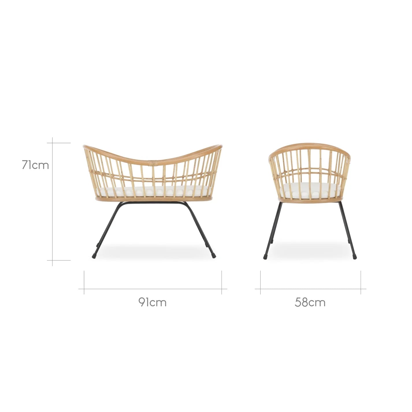 CuddleCo Aria Wave Rattan Crib