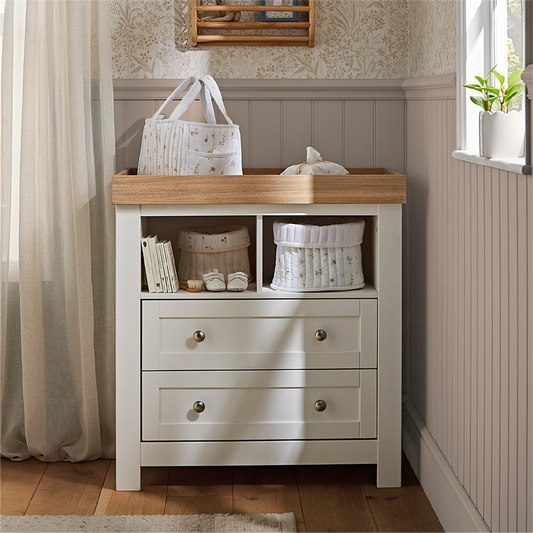 CuddleCo Burford Dresser - White & Oak