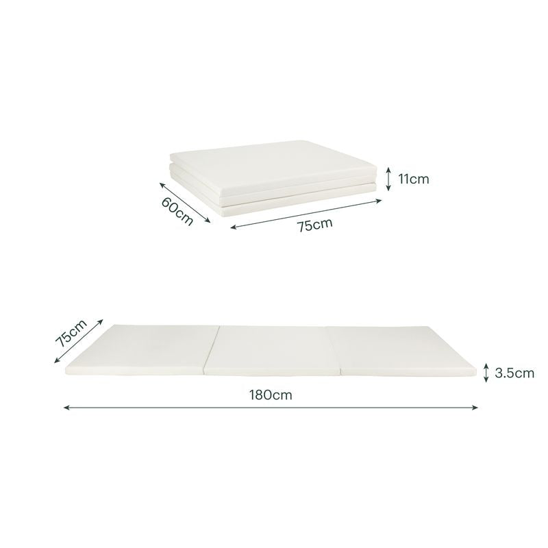 CuddleCo Soft Play 3-Fold Tumble Mat - Pebble