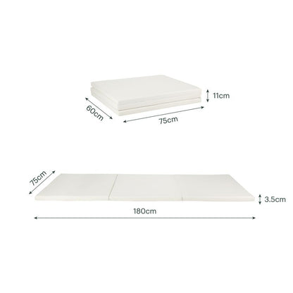 CuddleCo Soft Play 3-Fold Tumble Mat - Pebble
