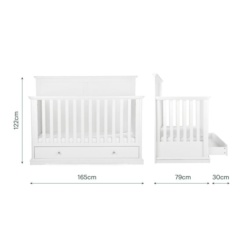 CuddleCo Beaumont Grand 3 Piece Nursery Furniture Set - White
