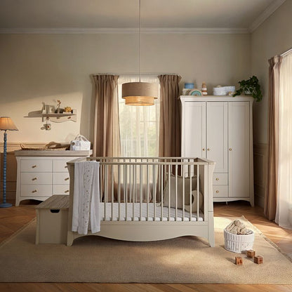 CuddleCo Clara Luxe 3 Piece Nursery Furniture Set - Cashmere & Ash