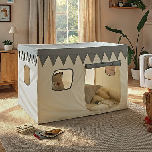 CuddleCo Play House with Bunting - Sea Salt