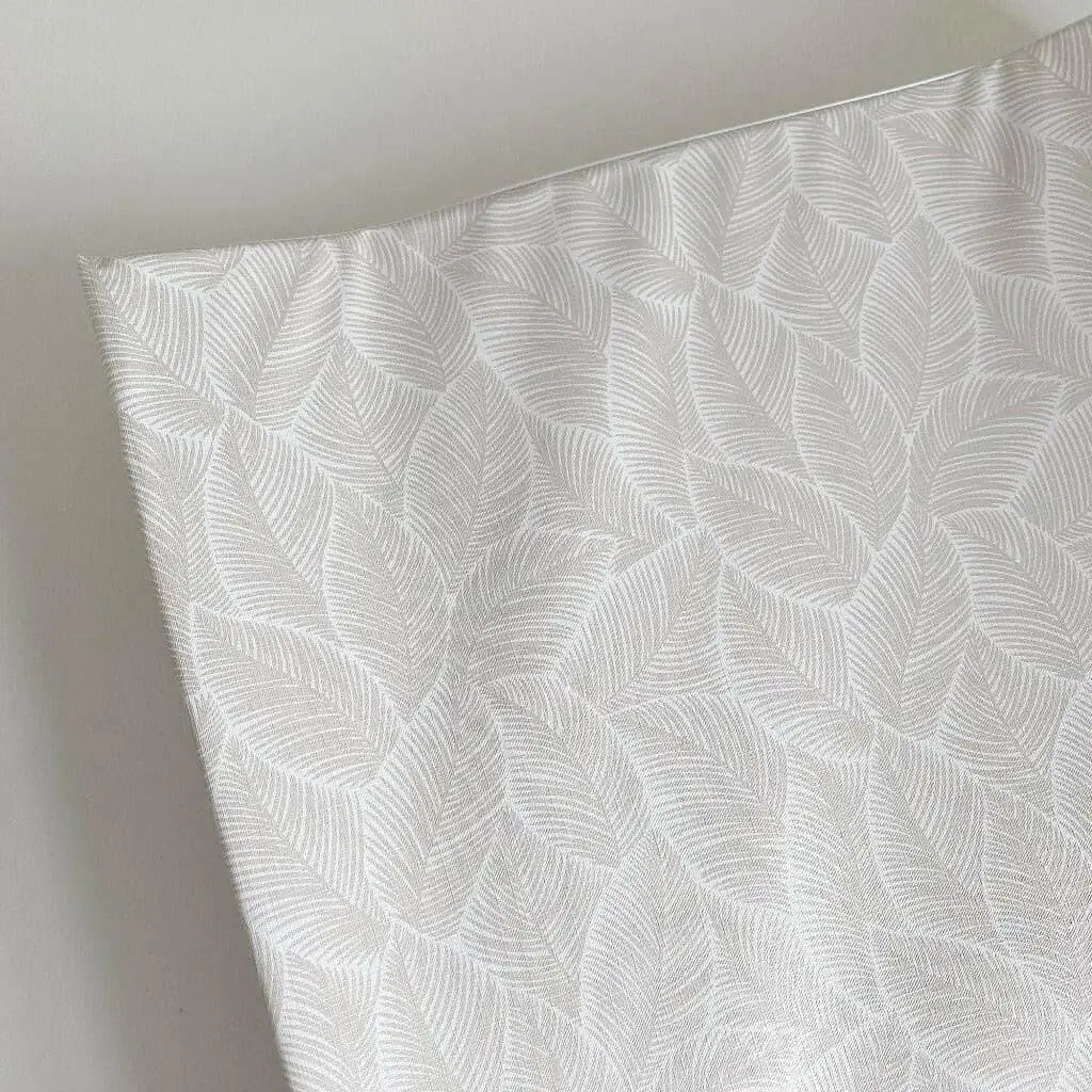 Bobbin and Bumble Anti-Roll Wedge Baby Changing Mat - Beige Leaf Print