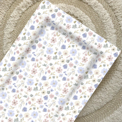 Bobbin and Bumble Baby Changing Mat - Lilac Wildflowers
