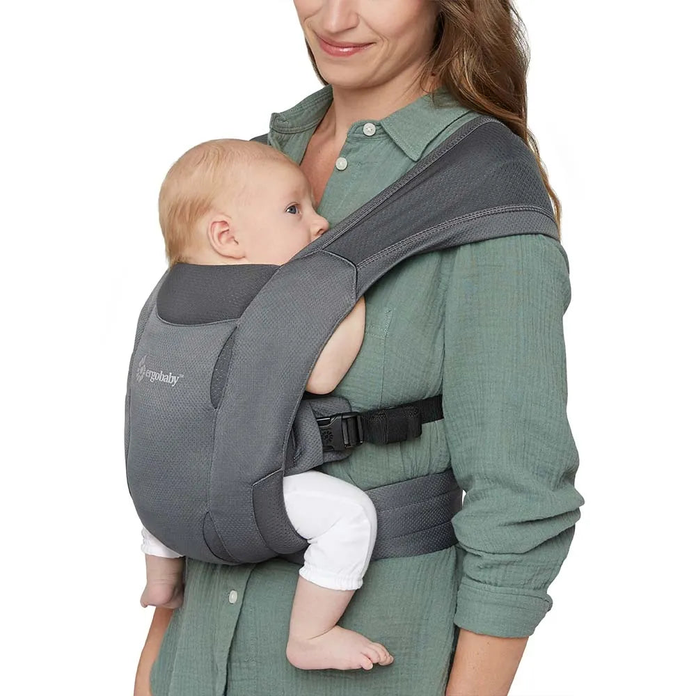 ergobaby Embrace Newborn Carrier Soft Mesh - Washed Black