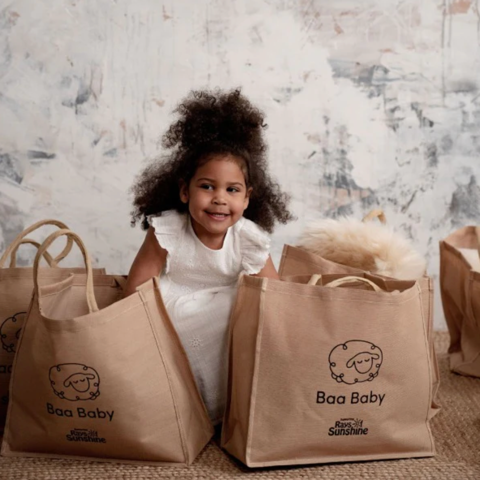 Baa Baby Sheepskin Pram Style Liner | Honey Shorn Hair image 3