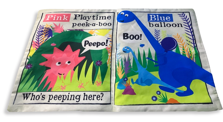 Nursery Times Crinkly Newspaper - Rainbow Dinosaurs image 1