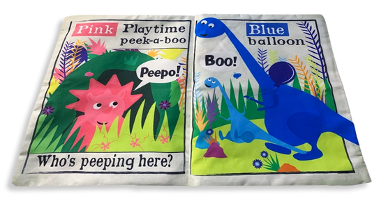 Nursery Times Crinkly Newspaper - Rainbow Dinosaurs image 1