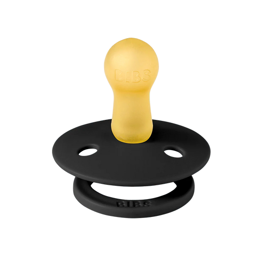 BIBS Colour Pacifier 2 Pack Latex - Black/White