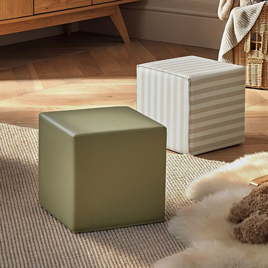 CuddleCo Soft Play Cubes - Cookie Stripe & Olive