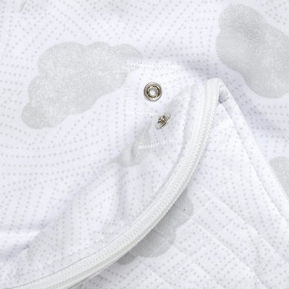 Purflo 2.5 Tog Swaddle to Sleep Bag - Cotton Clouds