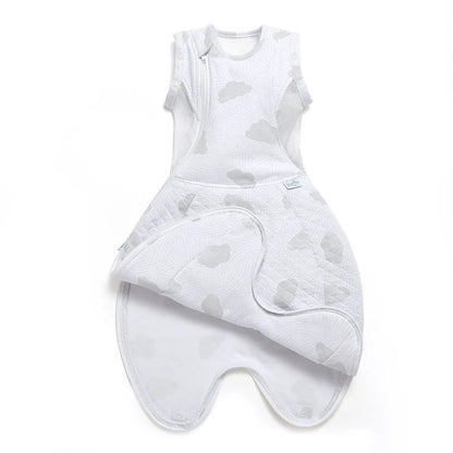 Purflo 2.5 Tog Swaddle to Sleep Bag - Cotton Clouds