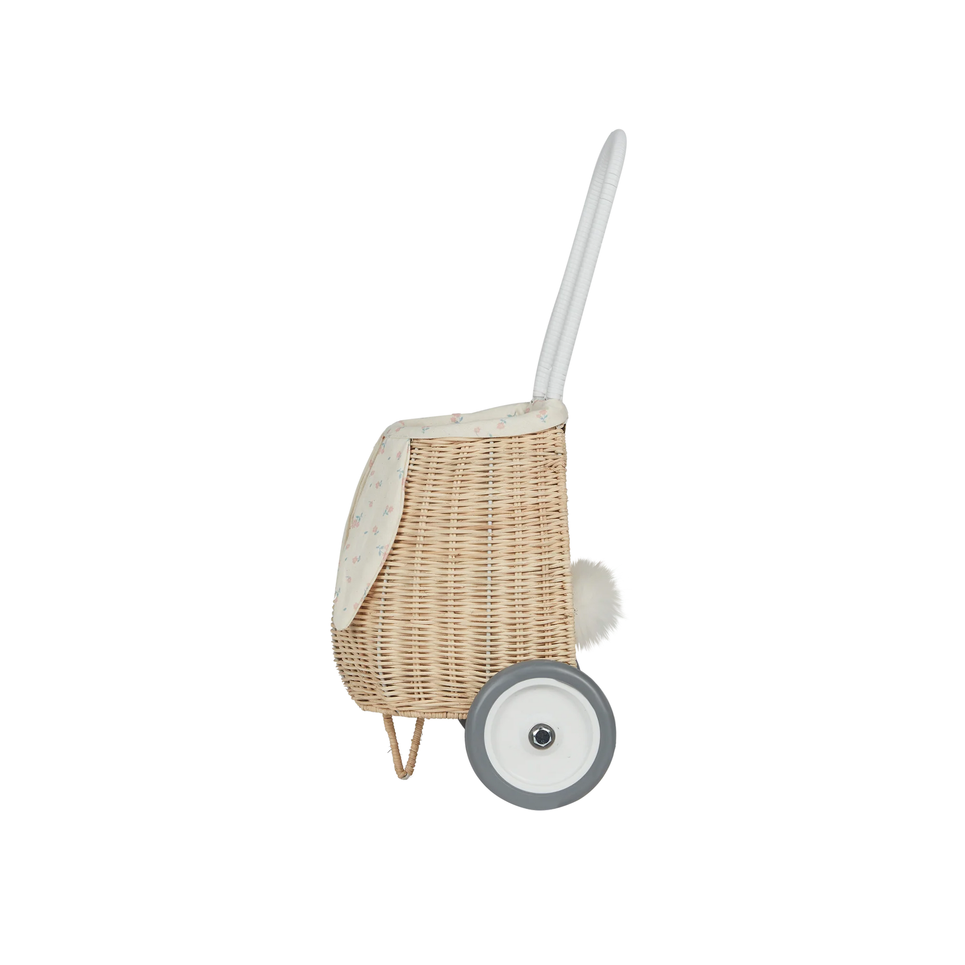 Olli Ella Rattan Bunny Luggy with Lining - Pansy image 1