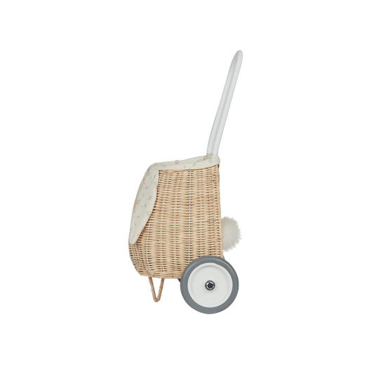 Olli Ella Rattan Bunny Luggy with Lining - Pansy image 1