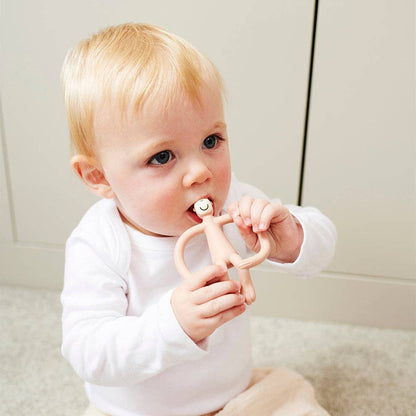 Matchstick Monkey Original Teether - Dusty Pink