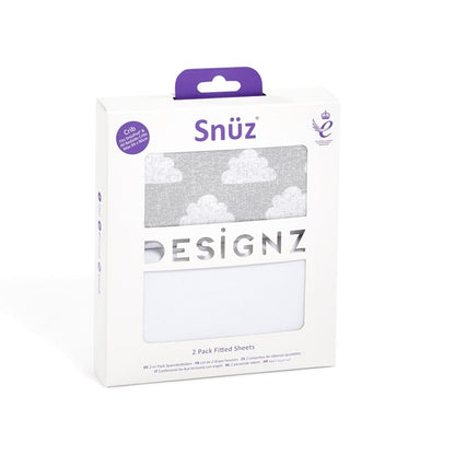 Snüz Crib 2 Pack Fitted Sheets – Cloud Nine image 1