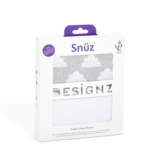 Snüz Crib 2 Pack Fitted Sheets – Cloud Nine image 1