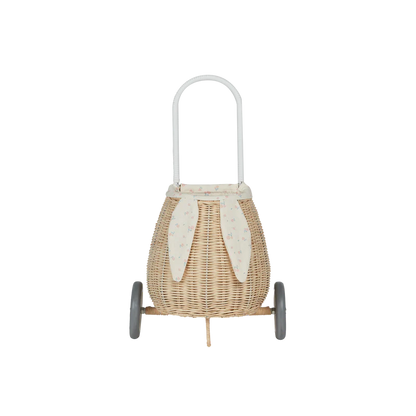 Olli Ella Rattan Bunny Luggy with Lining - Pansy image 0