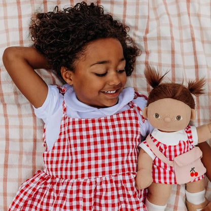 OIli Ella Dinkum Doll Outfit Set - Cherry Gingham