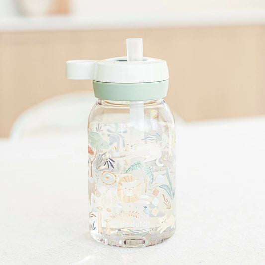Little Dutch Drinking Bottle With Straw 450 ml - Safari Friends