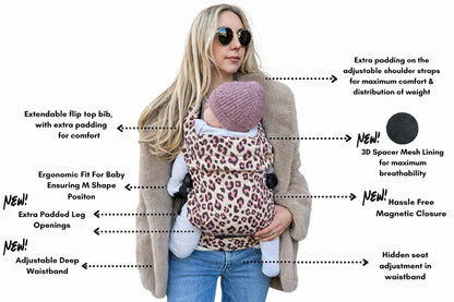 Bizzi Growin Nomad Air Baby Carrier - Dusky Leopard