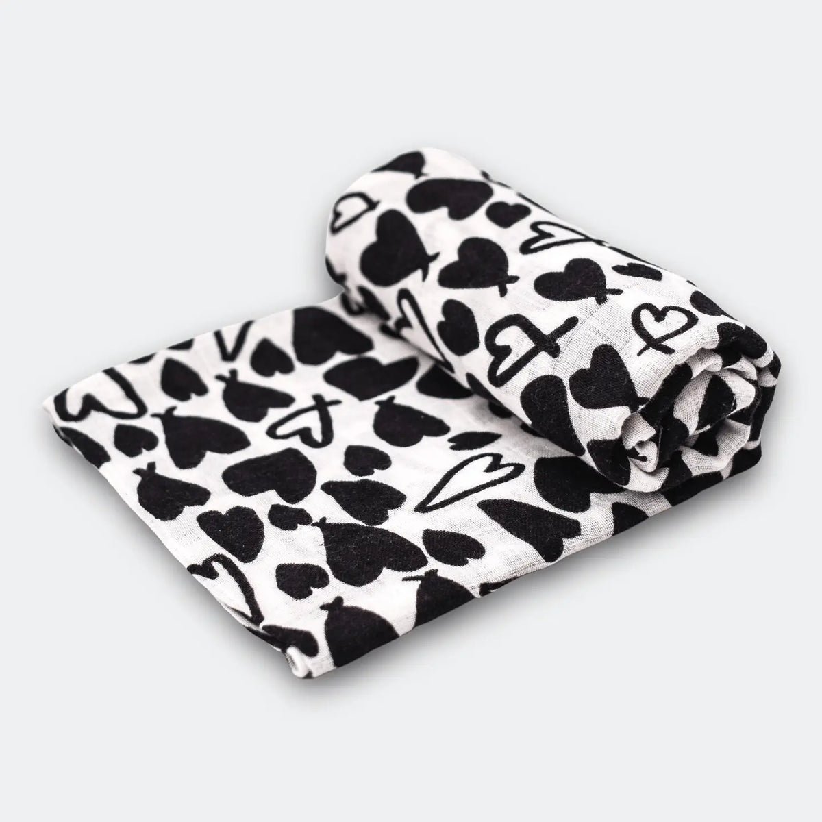 Etta Loves Love Heart Single Sensory Muslin - Birth To 4 Months
