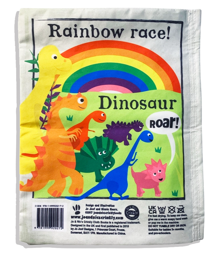 Nursery Times Crinkly Newspaper - Rainbow Dinosaurs image 3