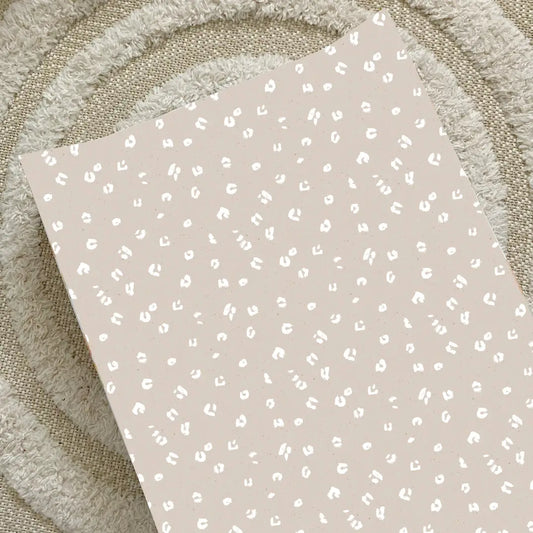Bobbin and Bumble Anti-Roll Wedge Baby Changing Mat - Sand Animal Print