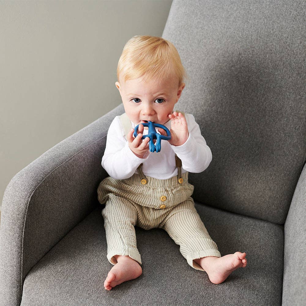 Matchstick Monkey Original Teether - Airforce Blue