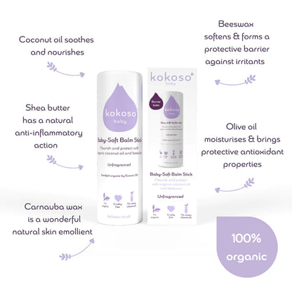 Kokoso Baby-Soft Balm Stick Organic Lavender image 1