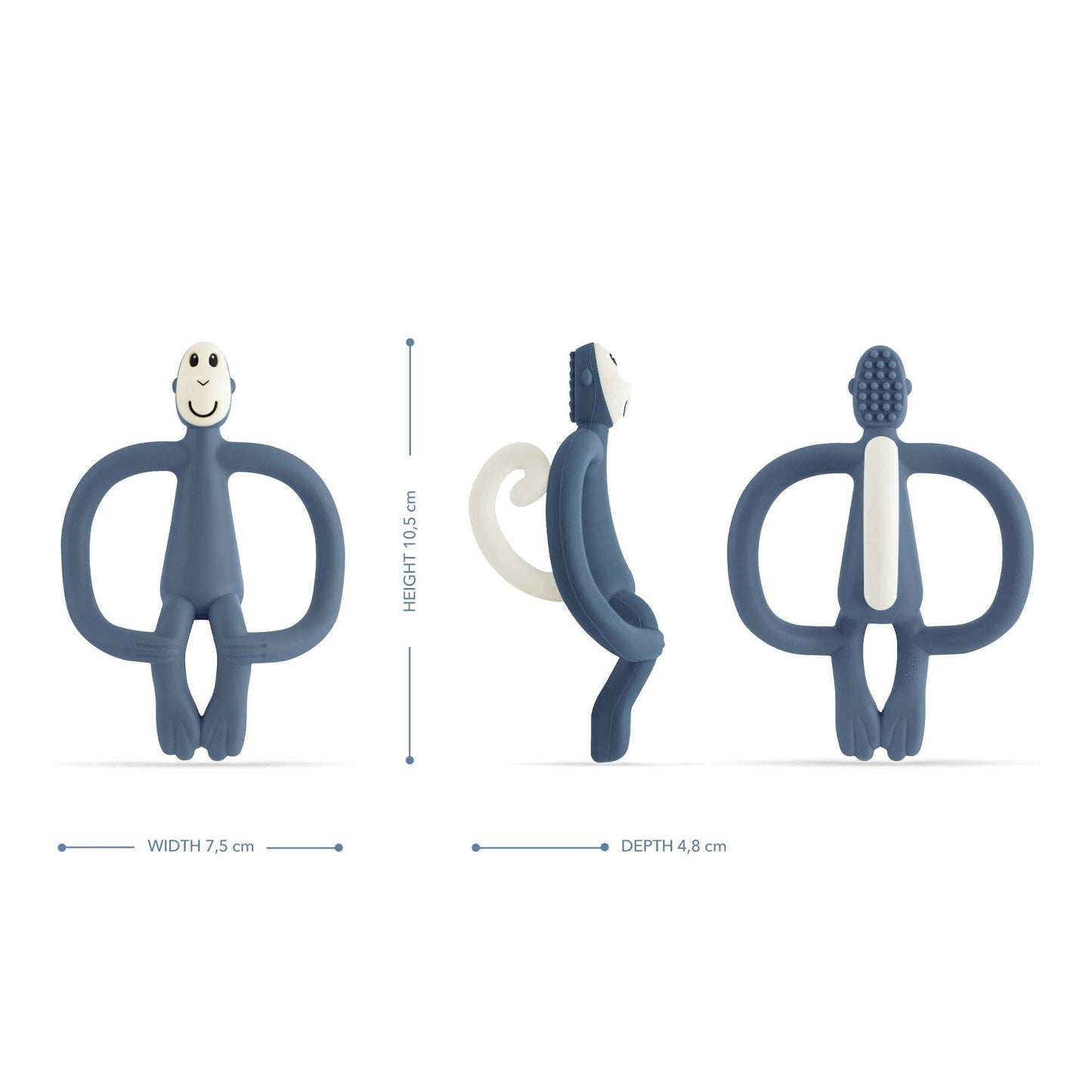 Matchstick Monkey Original Teether - Airforce Blue