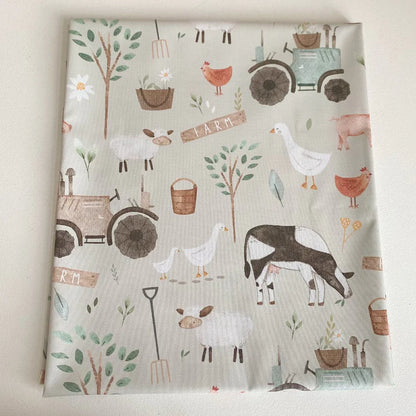Bobbin and Bumble Wipeable Splash Mat - Ginger's Farm Animals