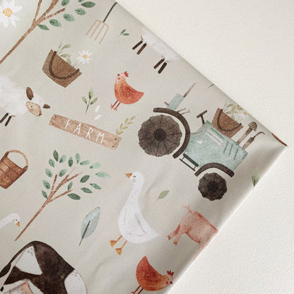 Bobbin and Bumble Wipeable Splash Mat - Ginger's Farm Animals