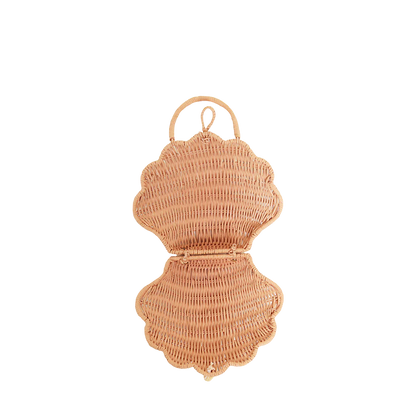 Olli Ella Rattan Shell Bag - Rose image 2