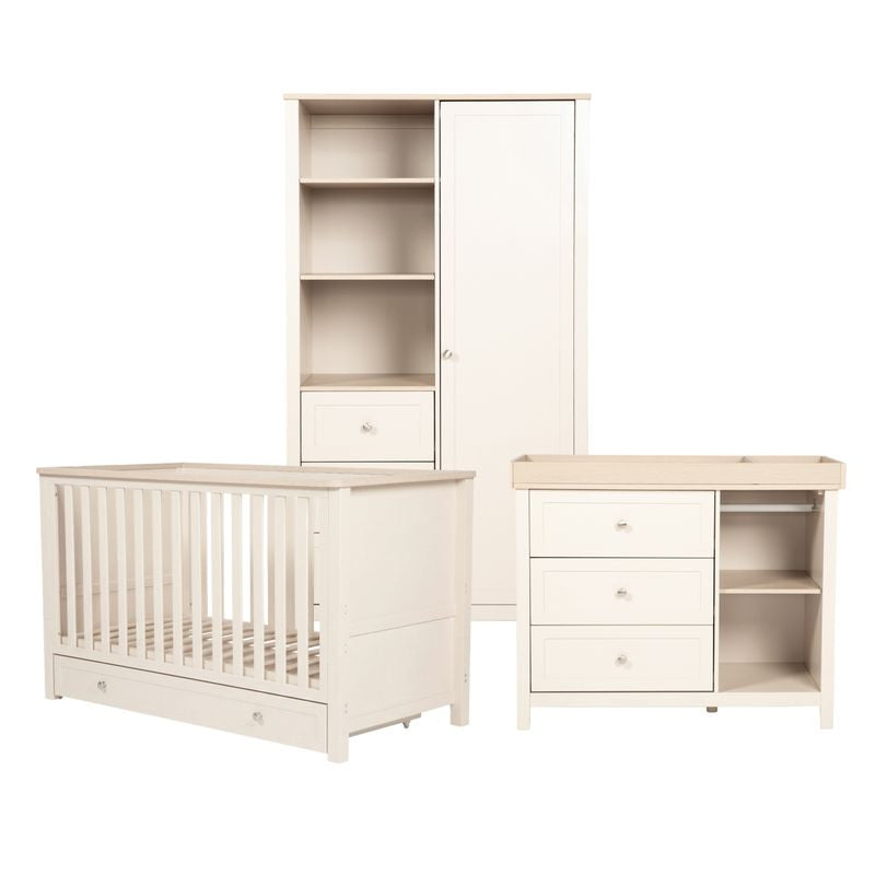 Bebe & Beyond Wanderer 3 Piece Nursery Furniture Set - Cashmere/Oak